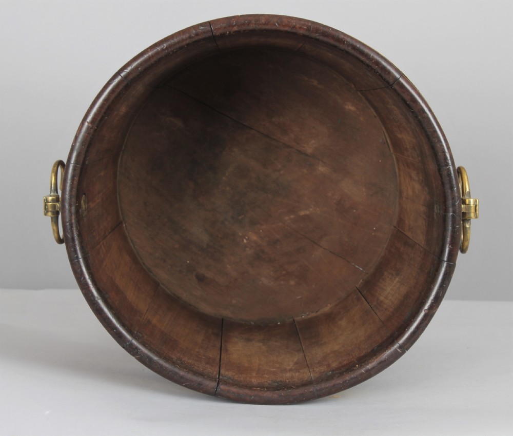 George III period mahogany and brass bound bucket View V