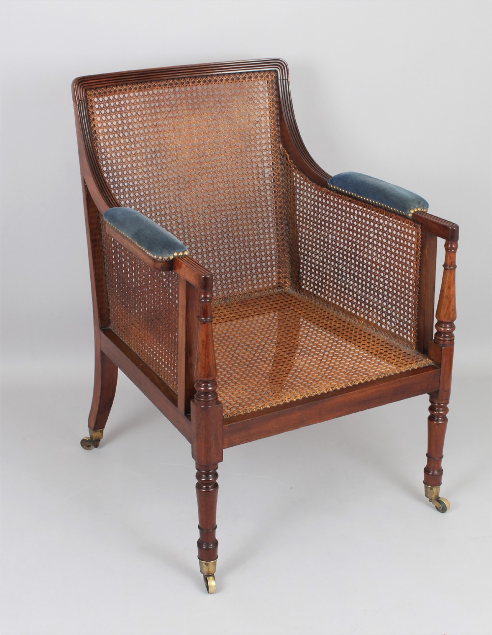 Good quality Regency mahogany library bergere View IV