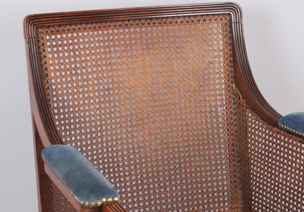 Good quality Regency mahogany library bergere View V