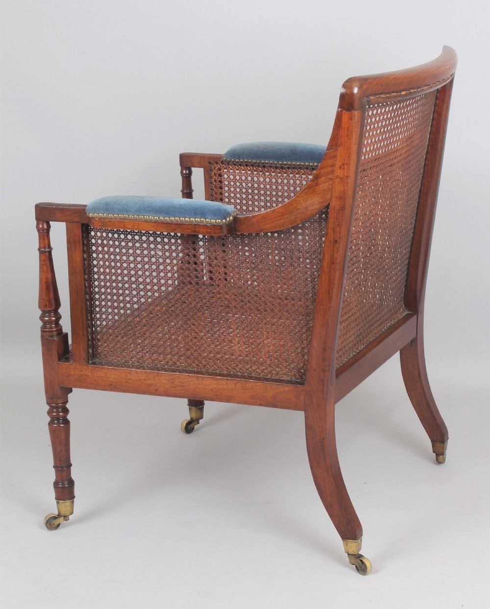 Good quality Regency mahogany library bergere View VI