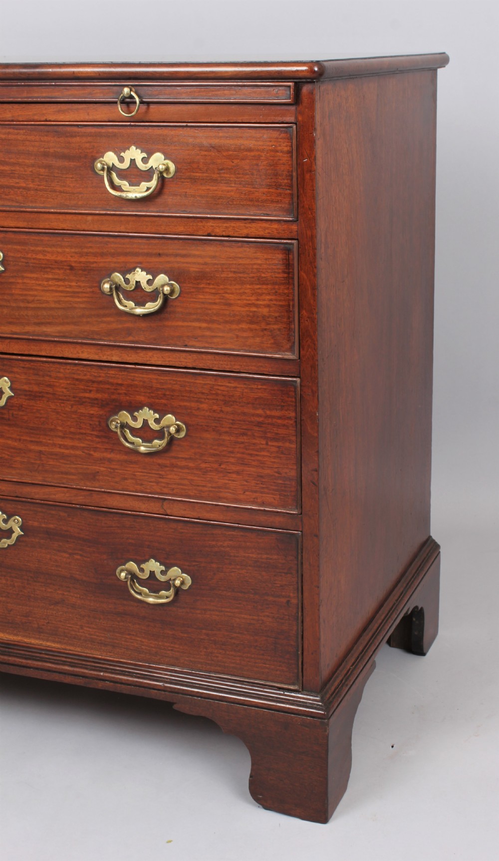 George II period small mahogany slide chest of drawers View II