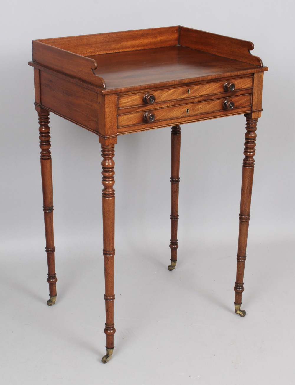 George III period mahogany work table View III