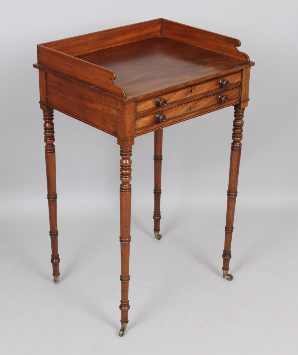 George III period mahogany work table View IV