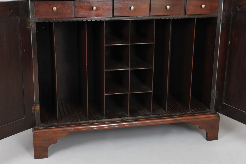 George II 'red walnut' cupboard based bookcase View IV
