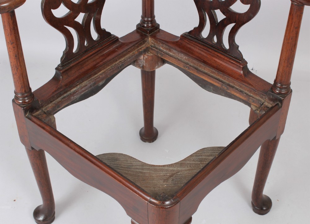 A fine George II 'red walnut' corner chair View II