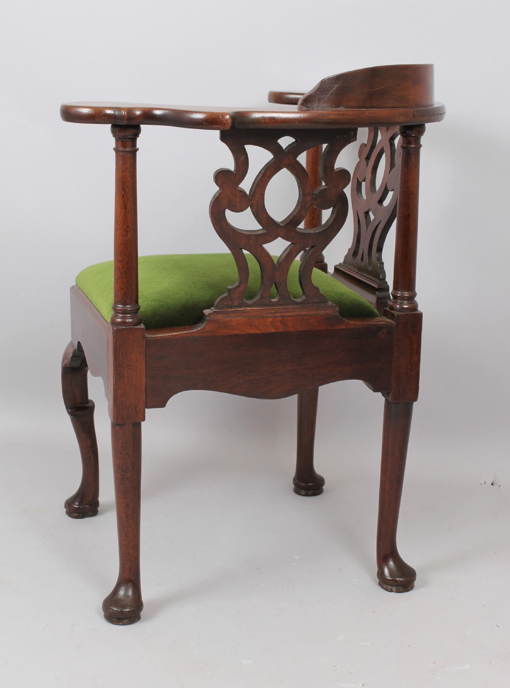 A fine George II 'red walnut' corner chair View V
