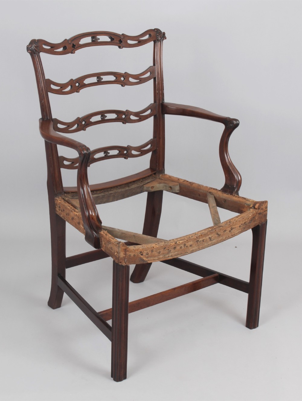 A mid 18th century mahogany desk chair View V