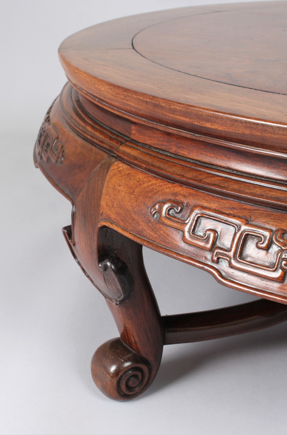 A 19th century Chinese hardwood circular 'Opium' table View II