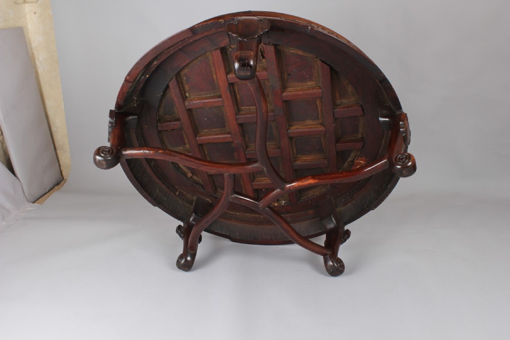A 19th century Chinese hardwood circular 'Opium' table View IV