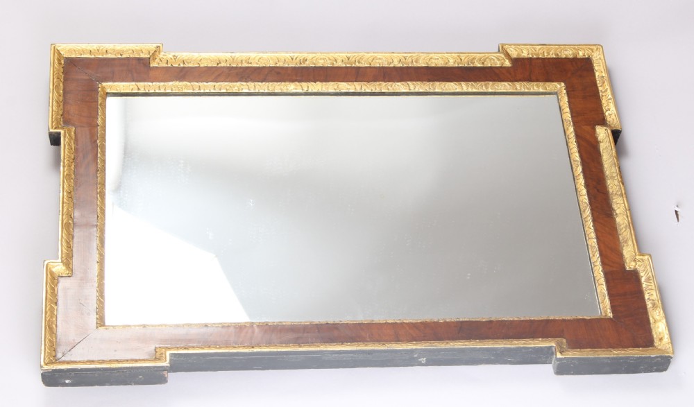 An 18th century walnut and gilt slip rectangular mirror View VI