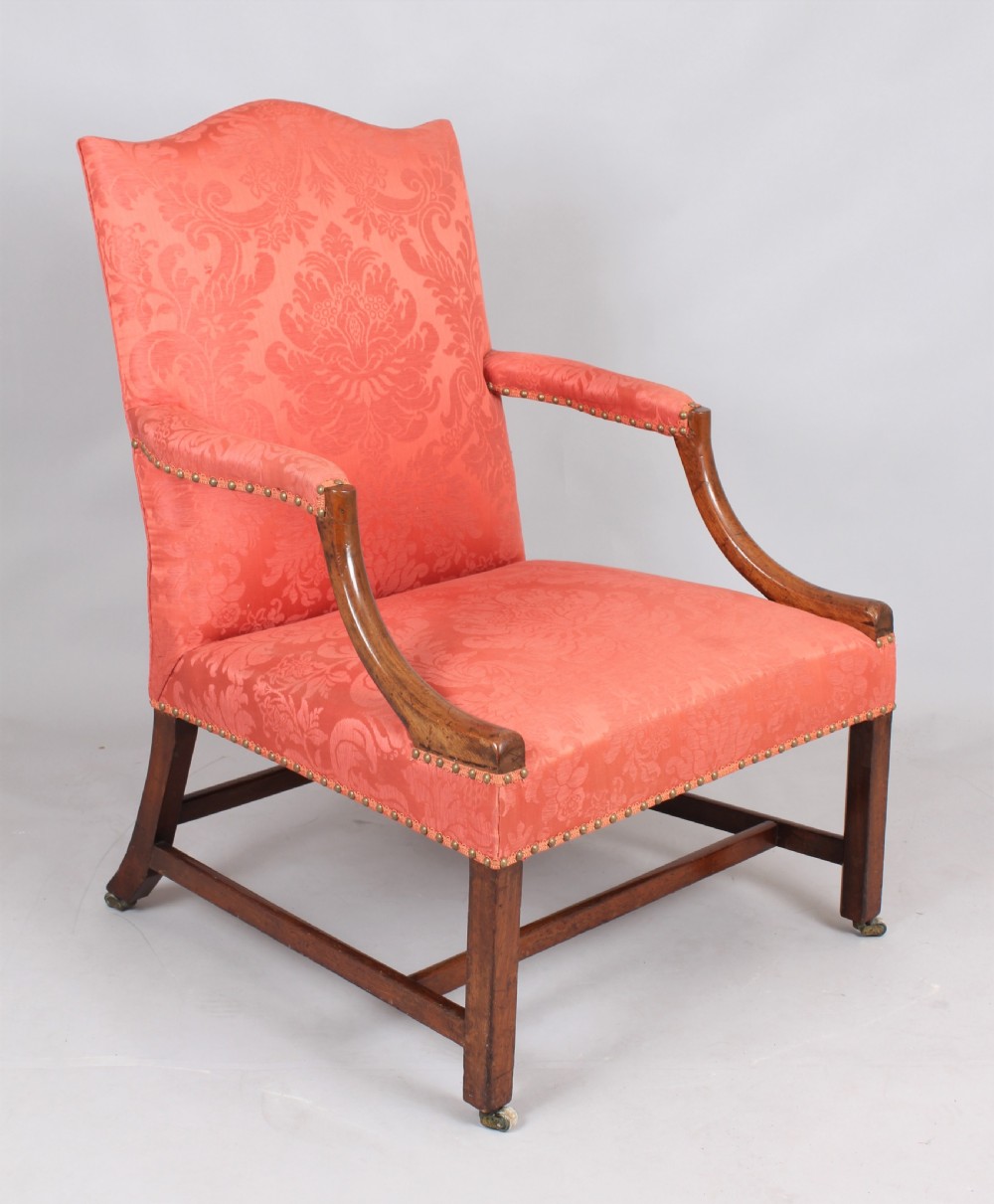 An important and fine mahogany Gainsborough armchair