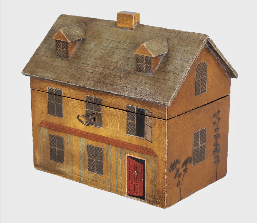 A charming 19th century 'house' tea caddy