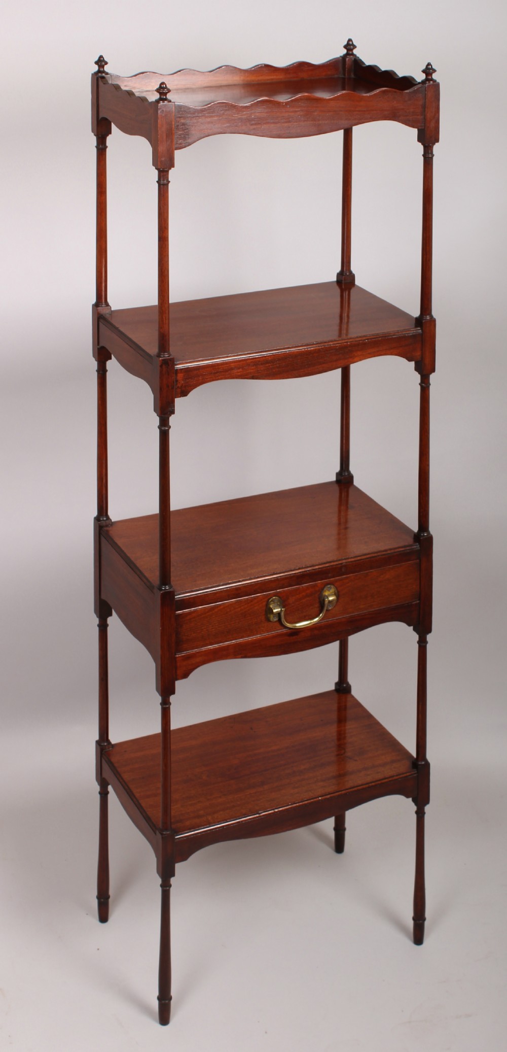 Rare George III period mahogany pyramid-form whatnot