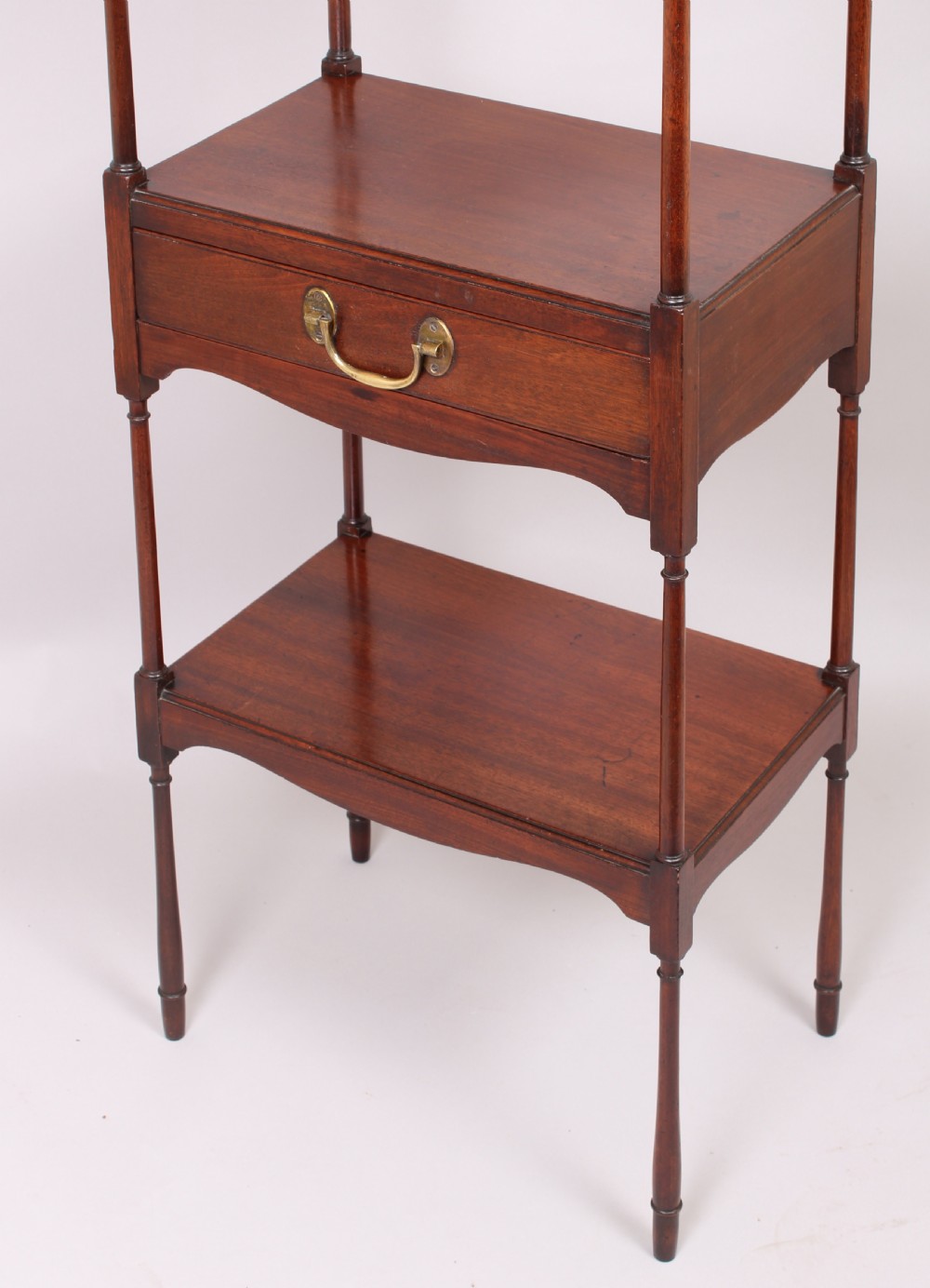 Rare George III period mahogany pyramid-form whatnot View III