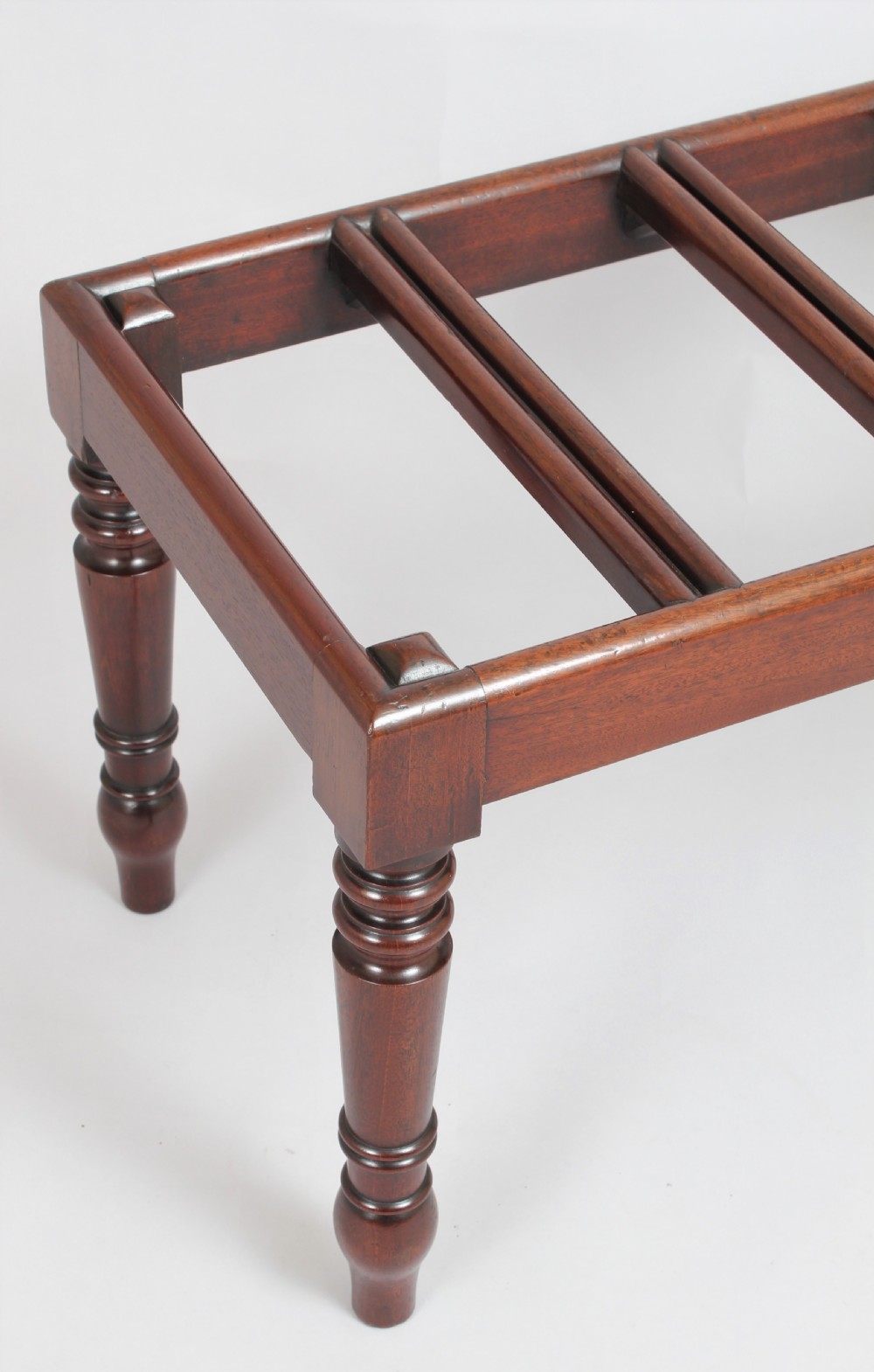 Very fine mahogany luggage stand View IV