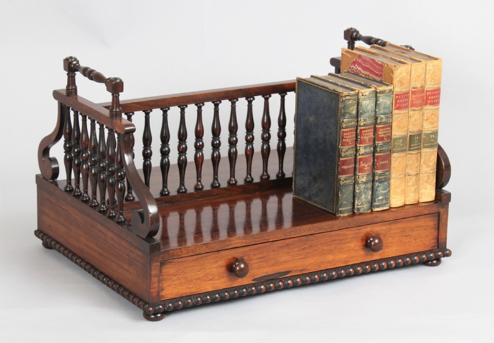 A fine Regency period rosewood book carrier in the manner of Gillows of Lancaster View II