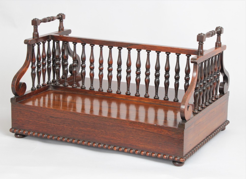 A fine Regency period rosewood book carrier in the manner of Gillows of Lancaster View III
