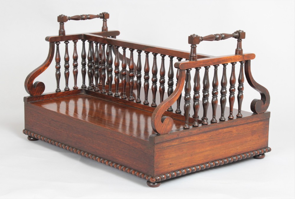 A fine Regency period rosewood book carrier in the manner of Gillows of Lancaster View IV