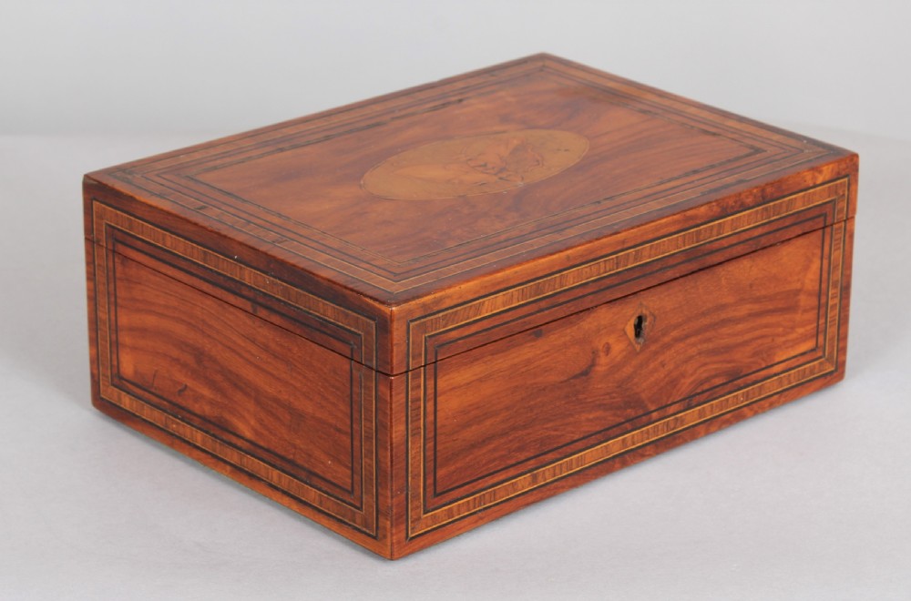 A satinwood jewellery box