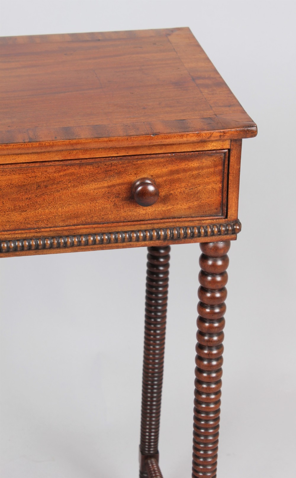 Mahogany end table with a figured and cross-banded top View III
