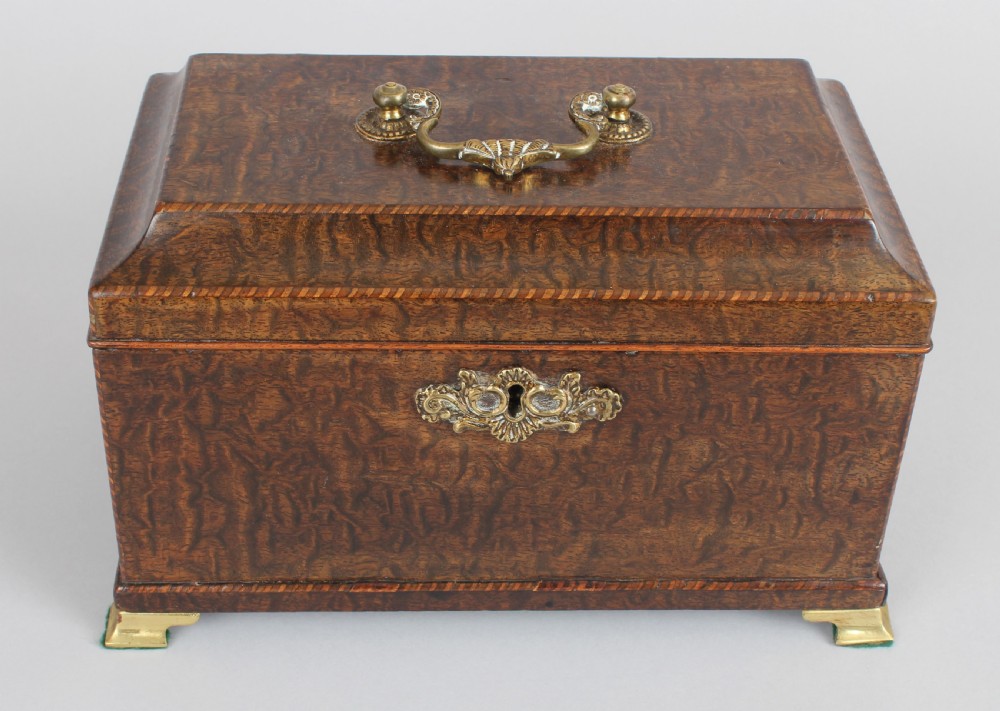 George III period snakewood tea caddy View II