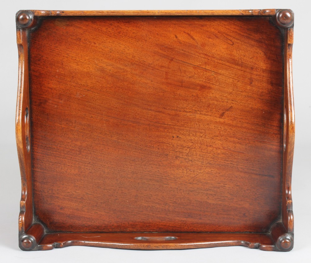 George III period mahogany bedside table View V