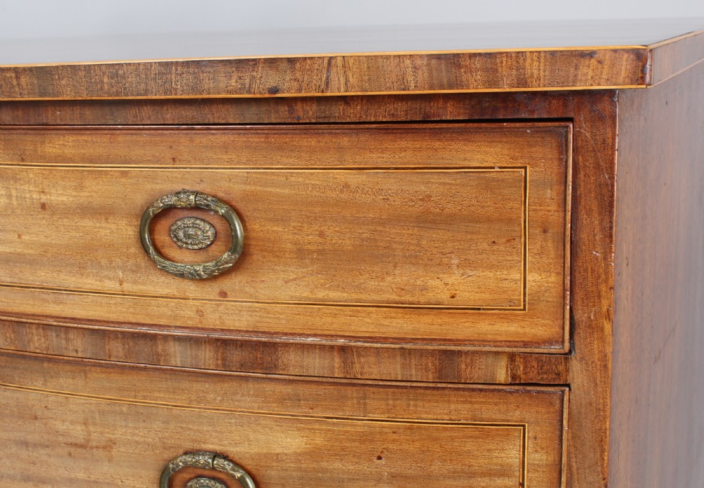 George III period mahogany bow fronted chest of drawers in the manner of Gillows of Lancaster View III