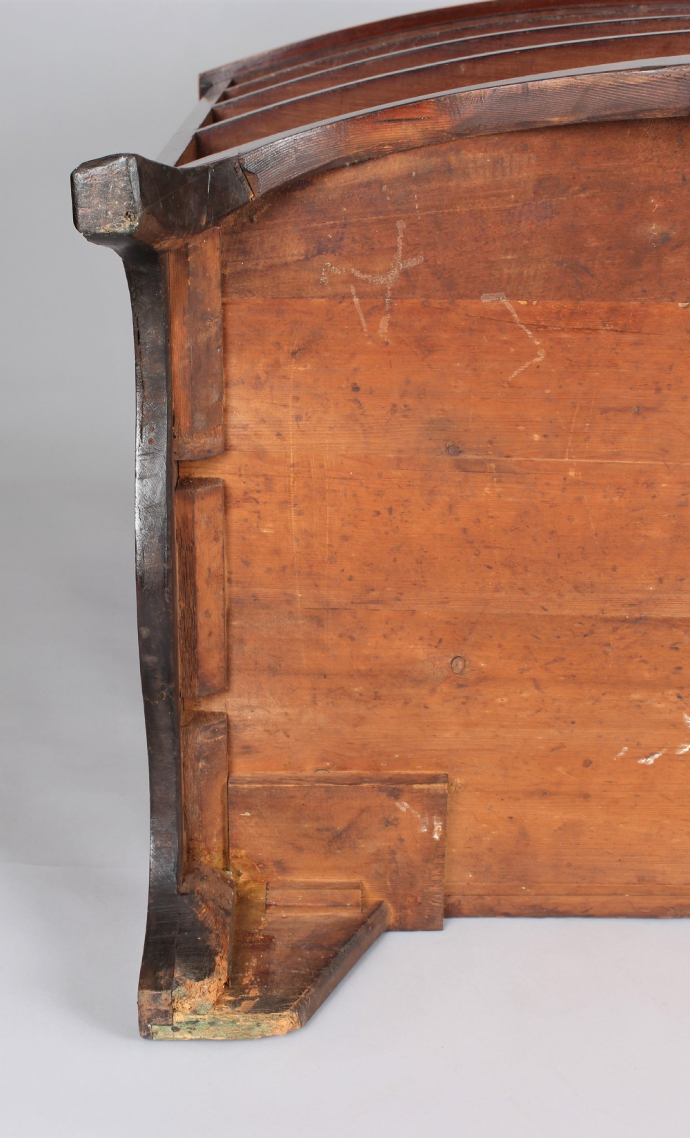 George III period mahogany bow fronted chest of drawers in the manner of Gillows of Lancaster View VI