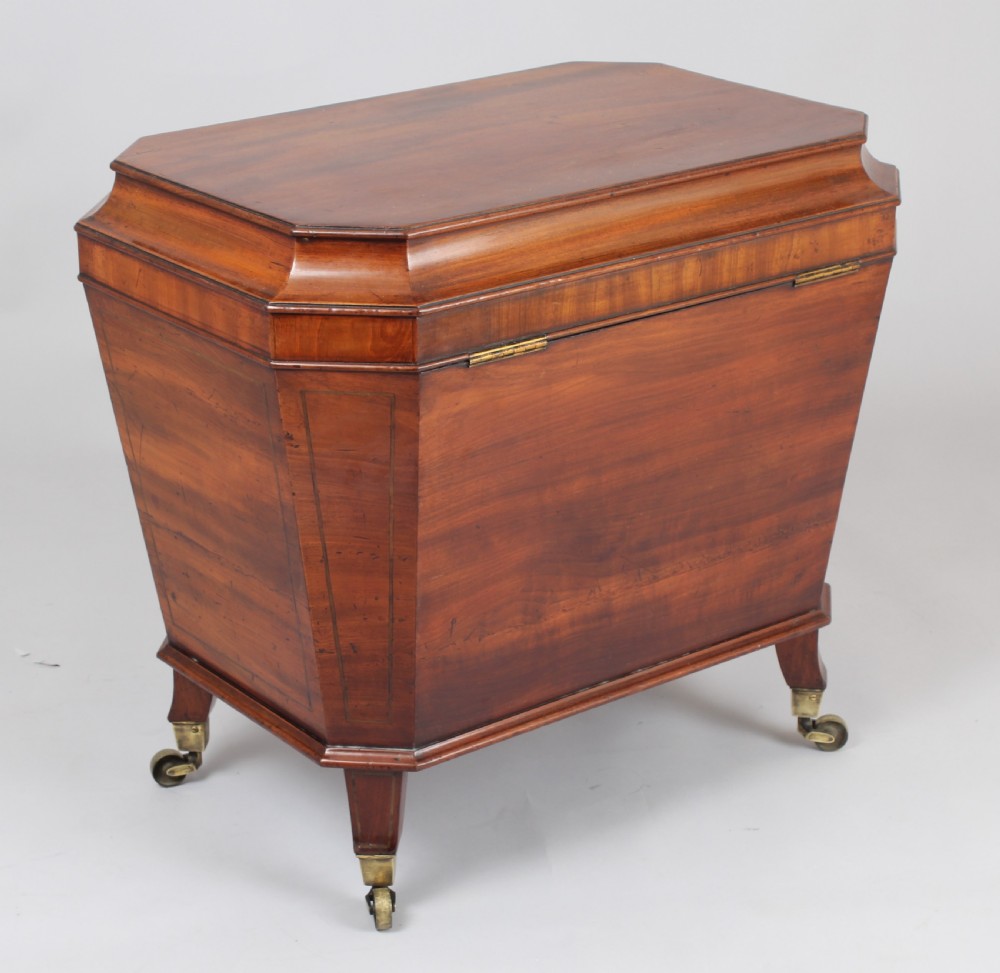 George IV period mahogany sarcophagus shaped wine cooler View II