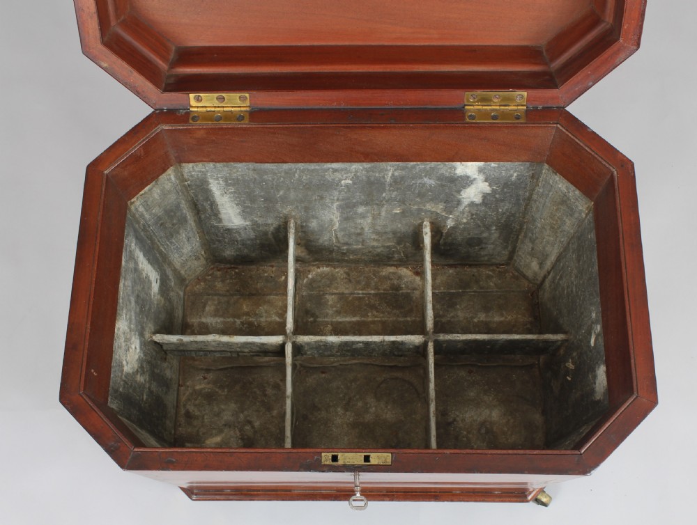 George IV period mahogany sarcophagus shaped wine cooler View V