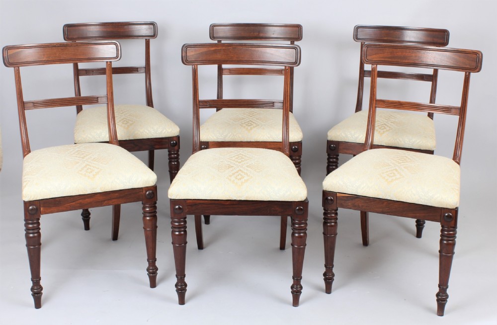 Set of Regency rosewood dining chairs 