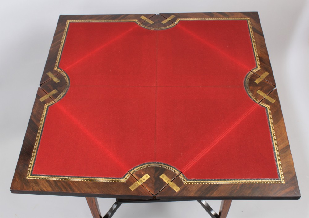 Edwardian rosewood envelope games table View IV