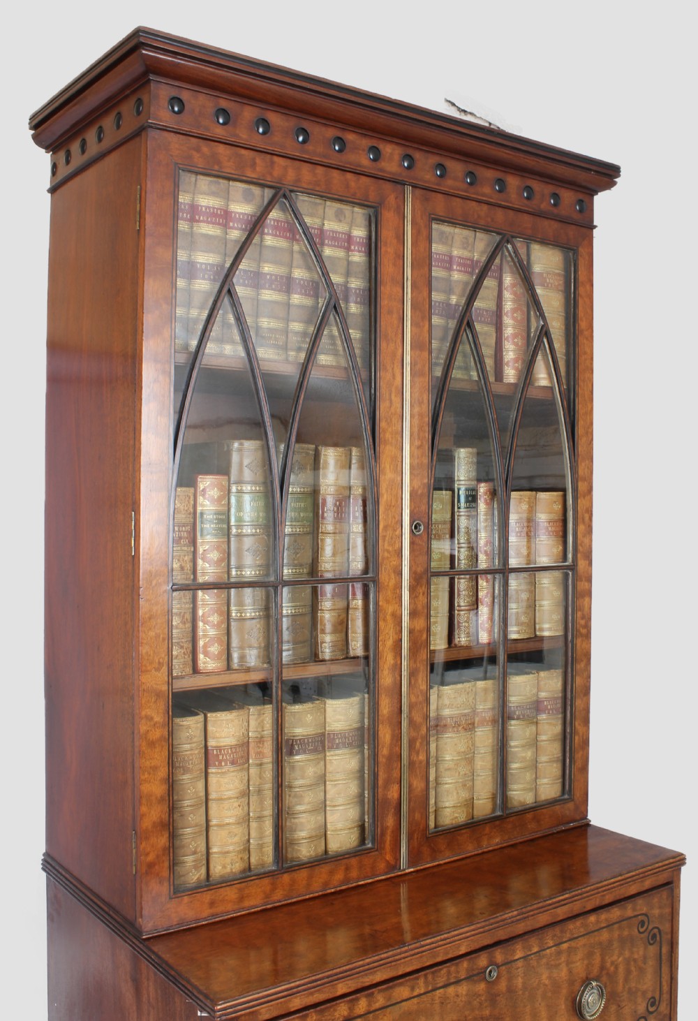 Small and well-proportioned George III period secretaire cabinet  View V