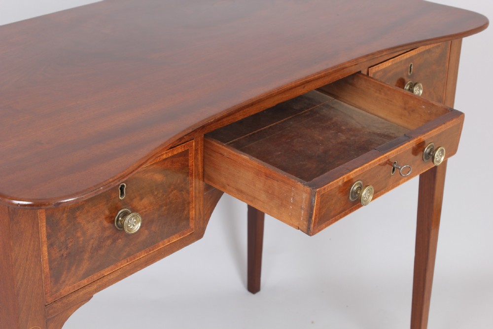 George III period mahogany kneehole side dressing table  View III