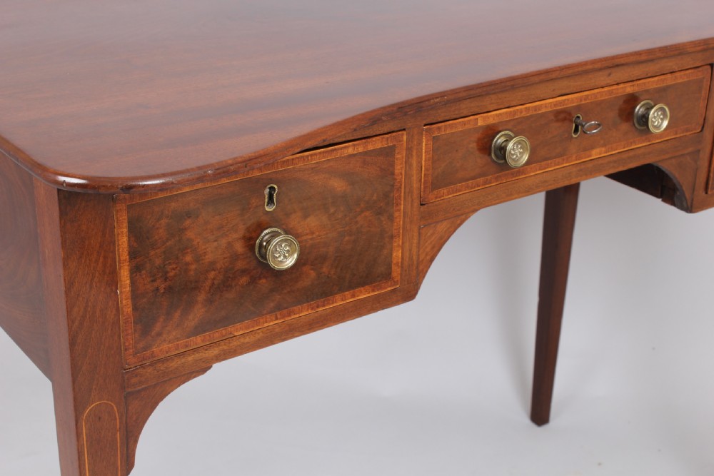 George III period mahogany kneehole side dressing table  View V