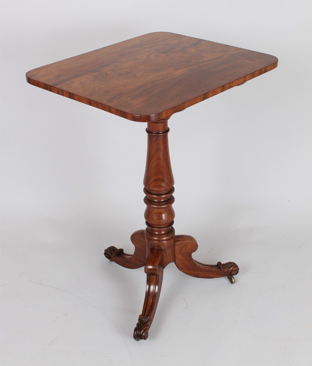 George III period mahogany tilt-top tripod table