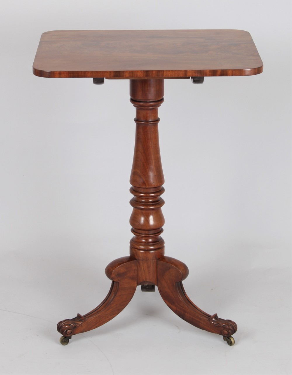George III period mahogany tilt-top tripod table View II