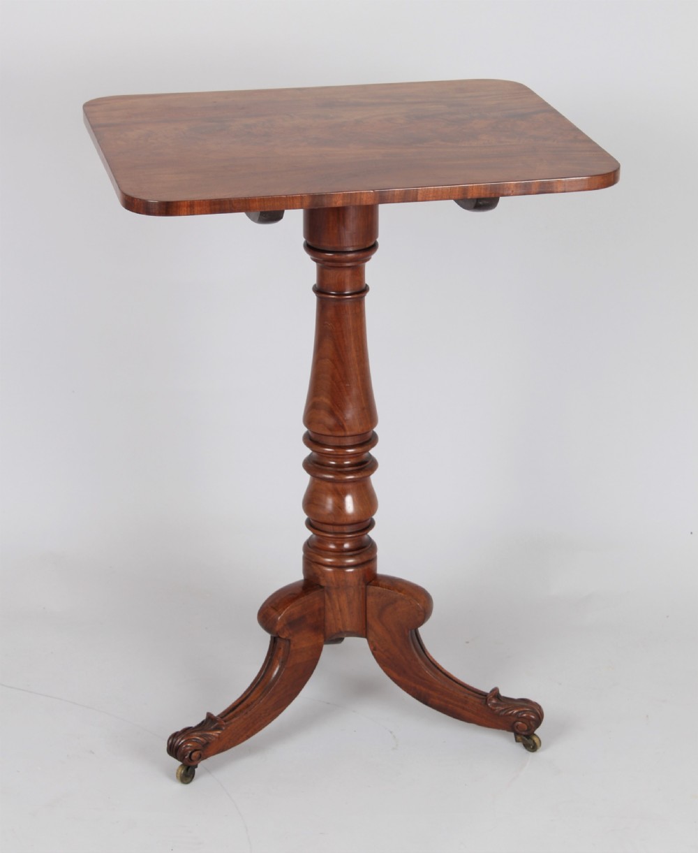 George III period mahogany tilt-top tripod table View VI