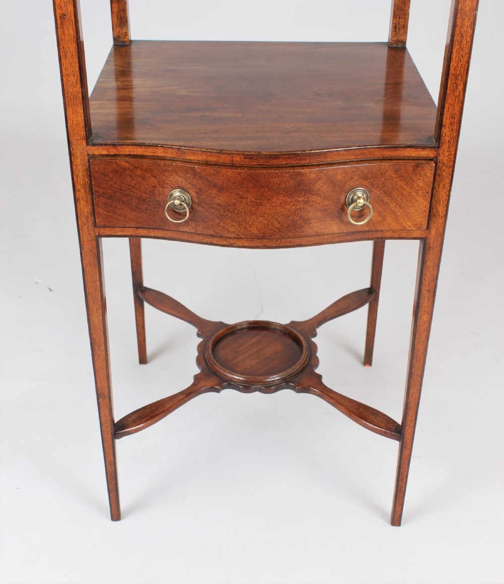 George III mahogany serpentine-fronted enclosed washstand View III