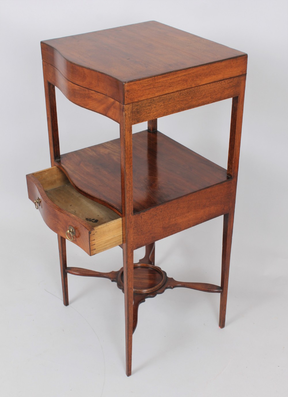 George III mahogany serpentine-fronted enclosed washstand View IV