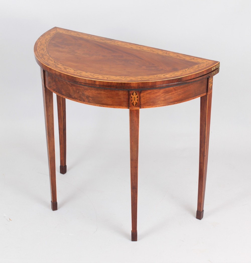 George III period mahogany semi-circular table