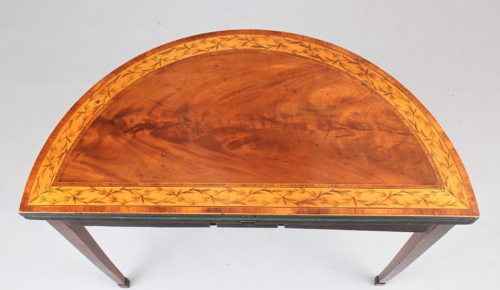 George III period mahogany semi-circular table View III