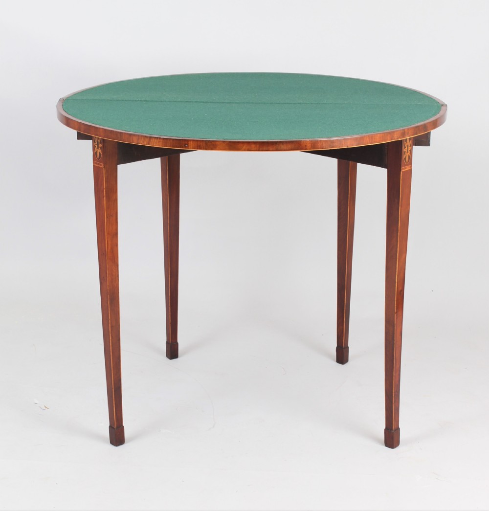 George III period mahogany semi-circular table View V