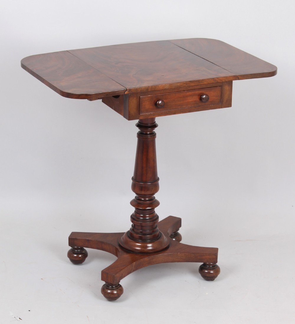 George IV period mahogany small drop-leaf table  View VI