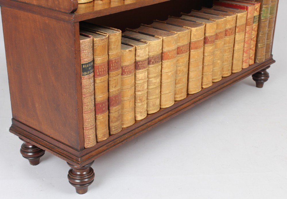 George III mahogany open waterfall book shelves of fine quality  View IV