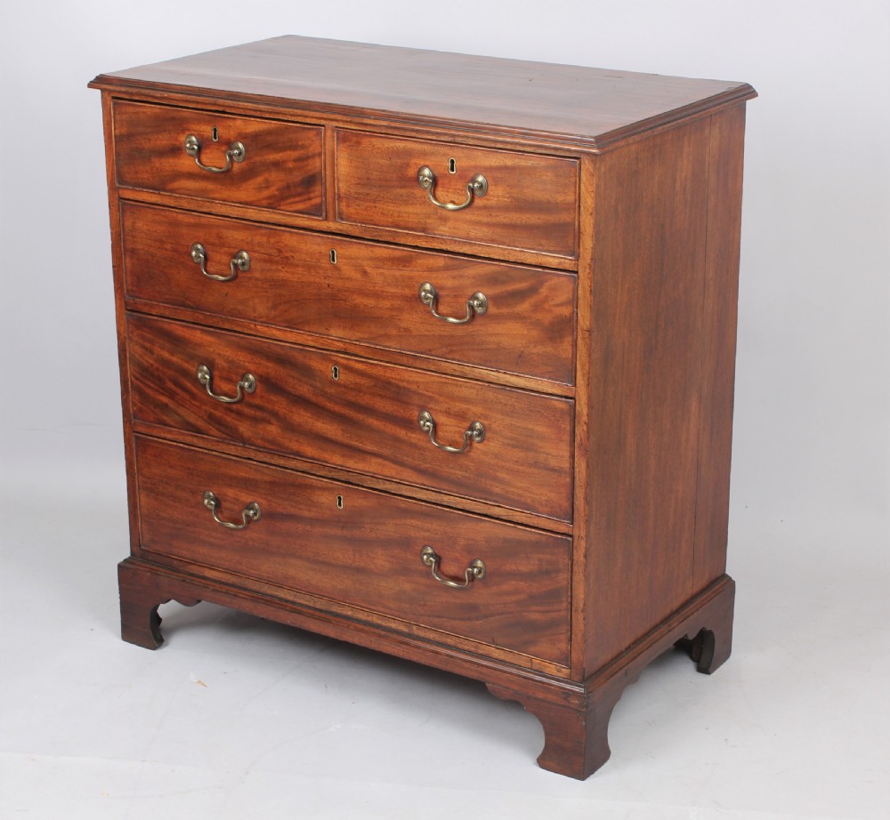 George III period mahogany chest of drawers View II