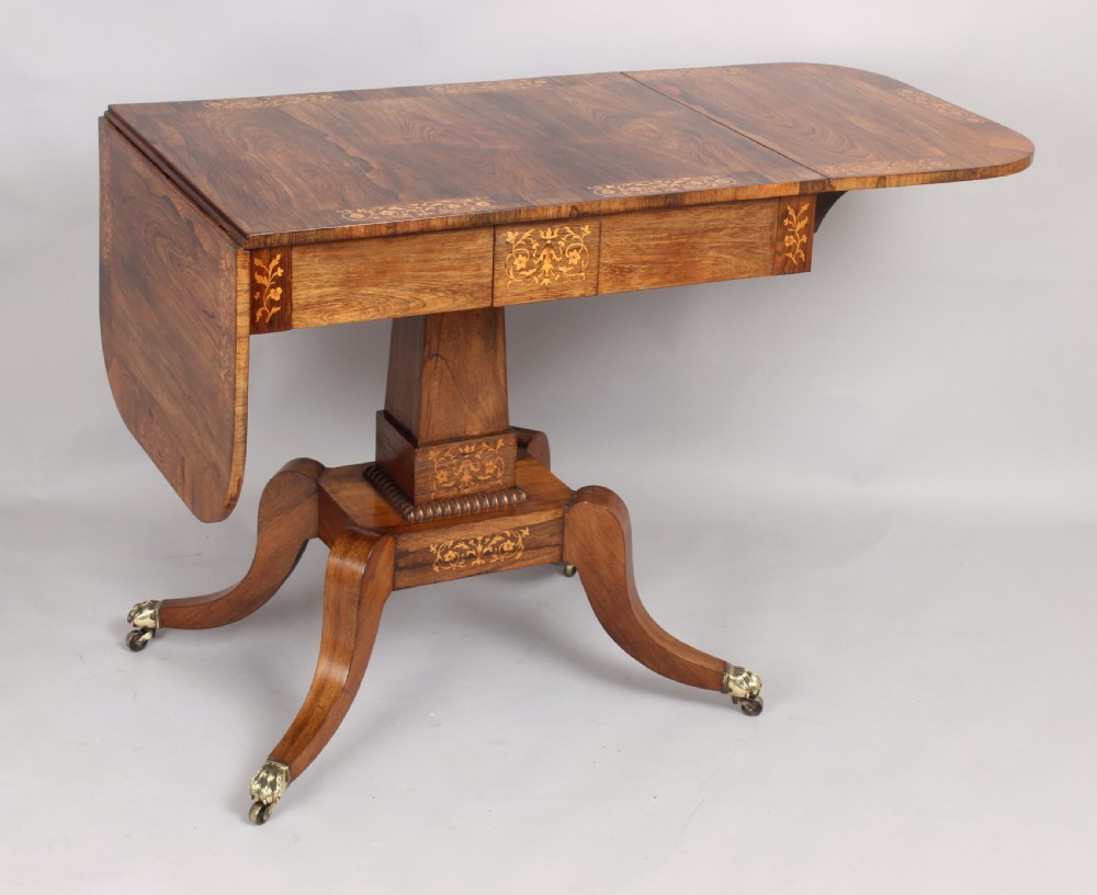 A fine Regency period sofa table of unusually small proportions View V