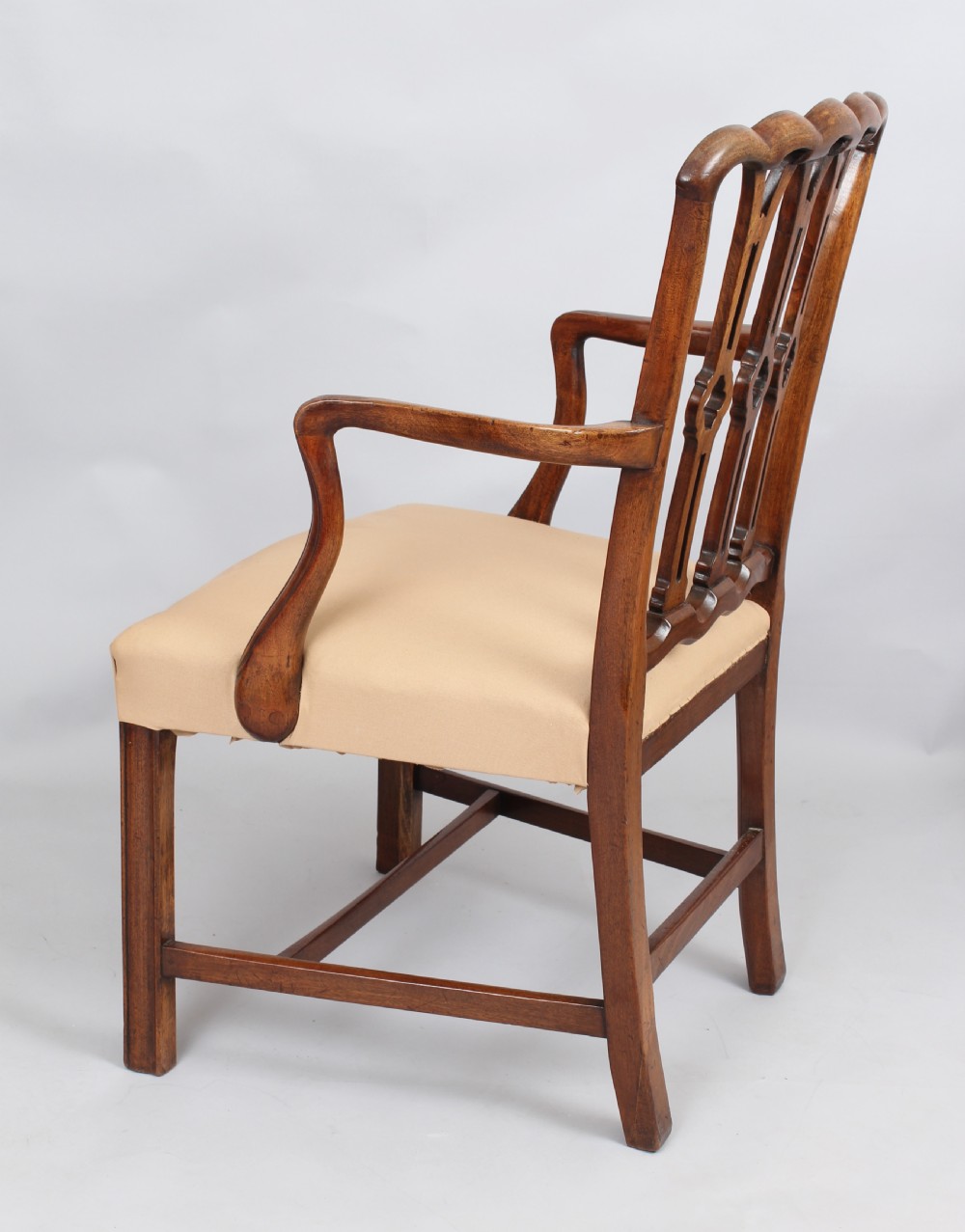 High quality pair of mahogany chairs in the mid 18th century Chippendale style View II