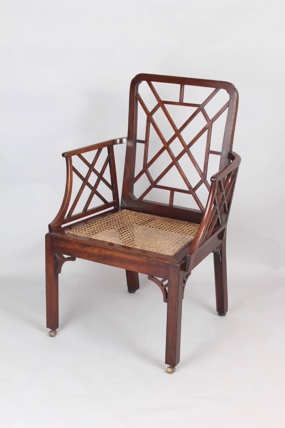 George III period mahogany ‘Cockpen’ arm-chair with rounded rails View IV