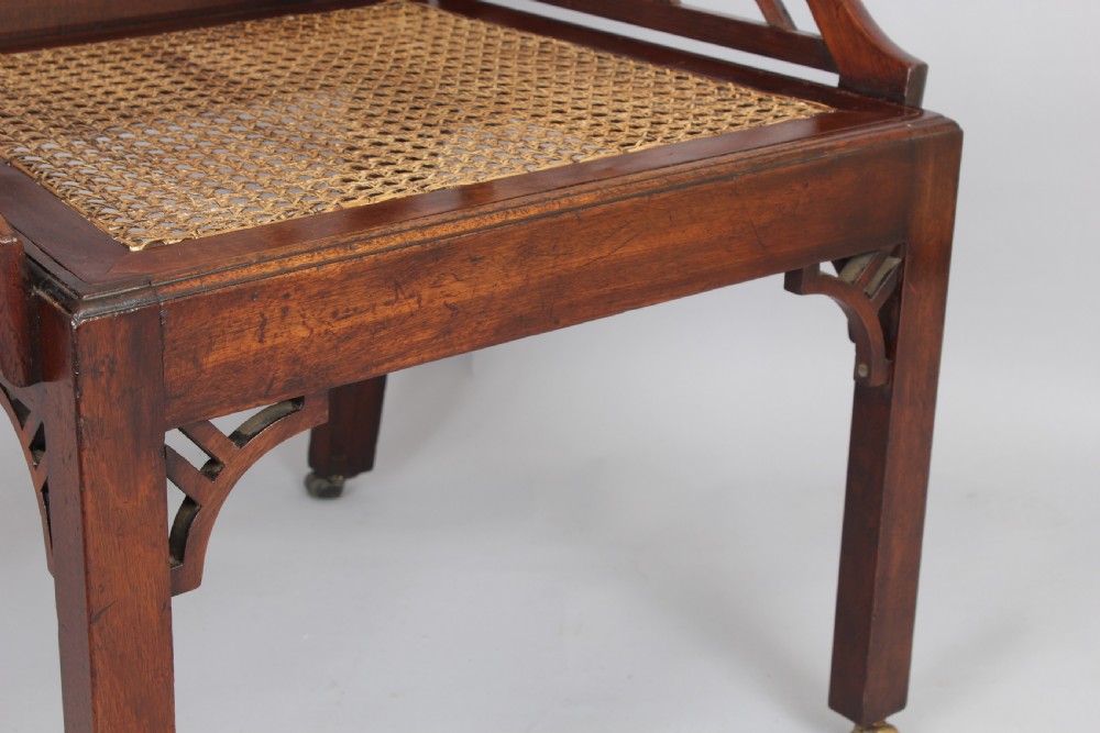 George III period mahogany ‘Cockpen’ arm-chair with rounded rails View VII